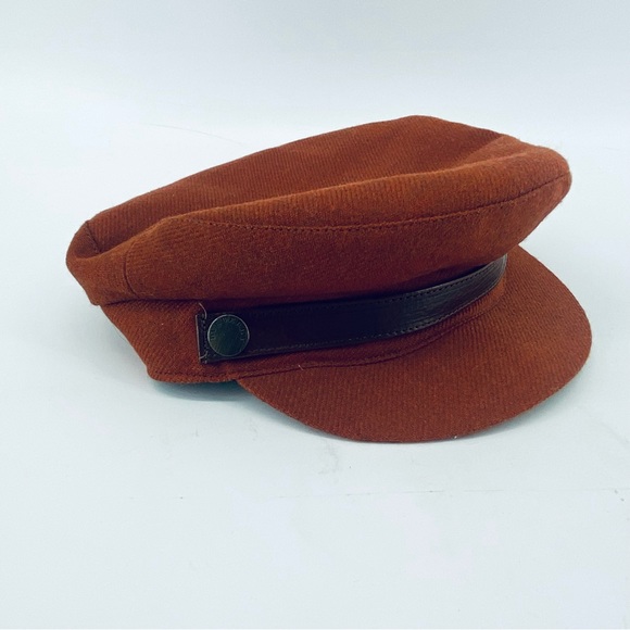 Burberry London Copper 100% Wool Paper Boy Hat Women's Size Medium, England Made - Picture 1 of 10